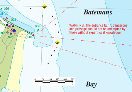 Map of Batemans Bay bar